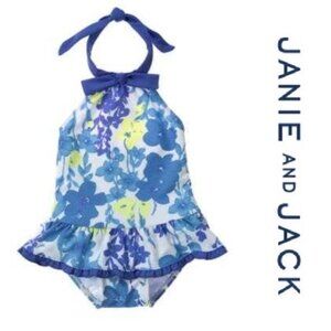 Janie + Jack | "Santorini Island" Floral One Piece Swimsuit | Size 12-18 Month